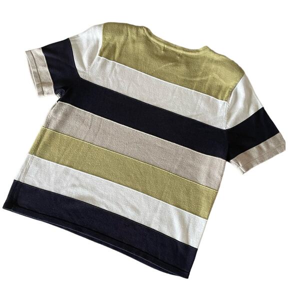 Christopher & Banks Y2K Stripe Colorblock Knit Top Medium - Picture 3 of 6